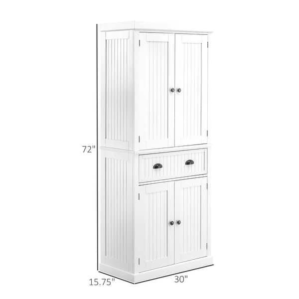 72" Traditional Freestanding Kitchen Pantry Cupboard